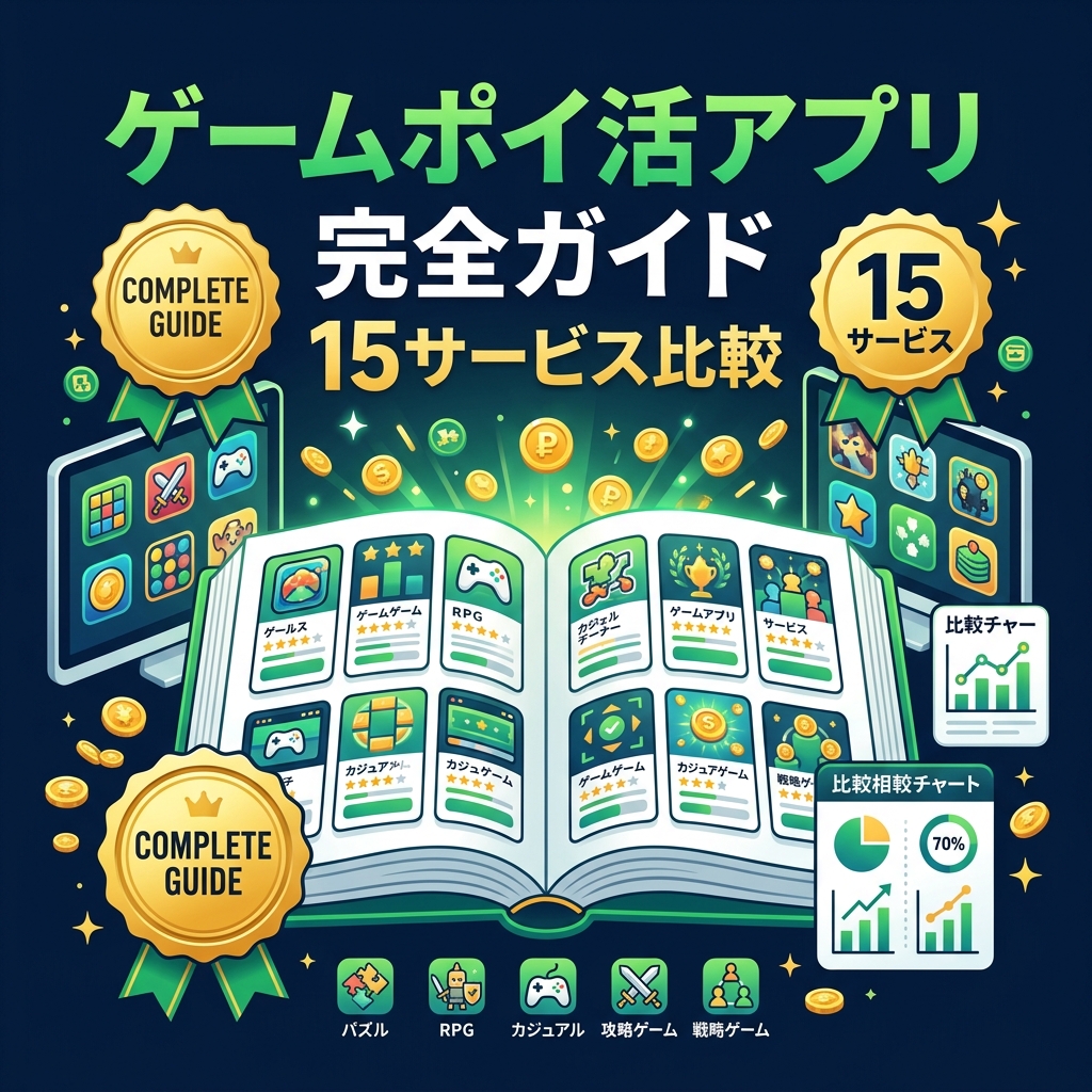 【2026年最新】ゲームで稼げるポイ活アプリ完全ガイド｜おすすめ15サービス徹底比較