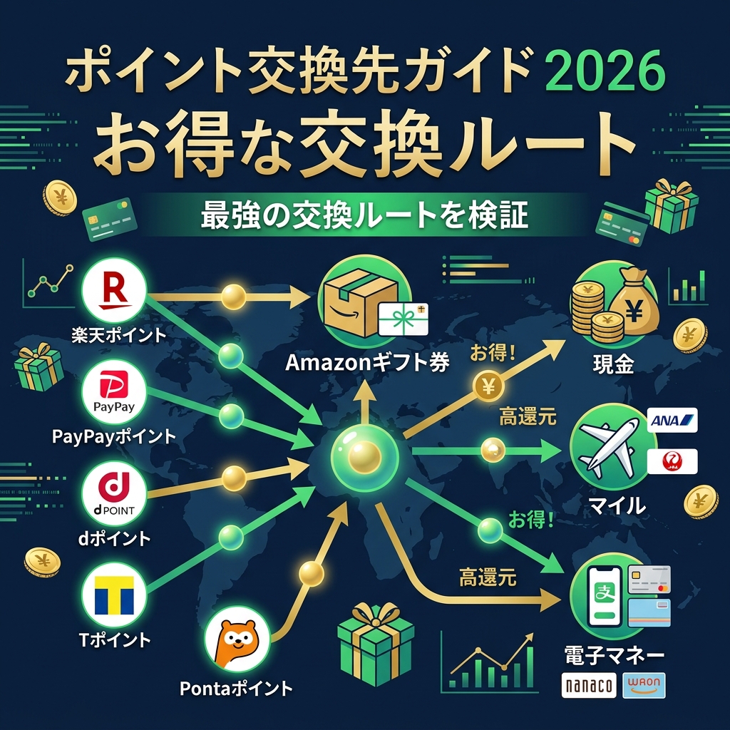 【完全版】ポイント交換先おすすめガイド2026｜お得な交換ルートを検証